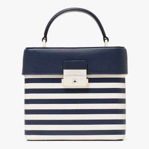 Kate Spade Voyage Top-Handle Bag Nautical Navy Stripe